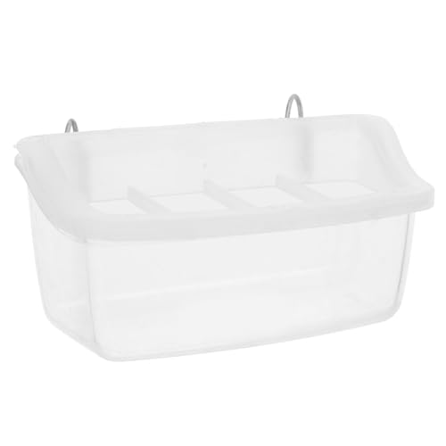 Parliky Vogelfutterspender für Käfige Transparente Futter und Wasserschale für Sittiche und Papageien Einfach zu Reinigen Ergonomisches Design Flexible Aufhängemöglichkeiten für Täglichen von Parliky