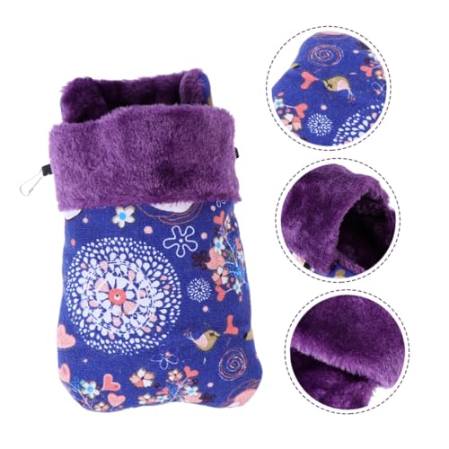 Parliky Warmes Kleintier Schlafsack mit Niedlichem Hirschmuster aus Plüsch und Canvas Vielseitig als Hängematte oder Kuschelbett für Hamster Eichhörnchen Flughörnchen und Frettchen für von Parliky