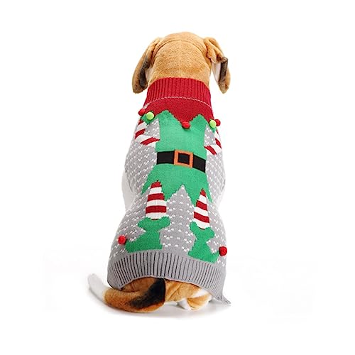 Parliky Weihnachtliche Kleidung Winterwarmes Hunde-Sweatshirt Weihnachtshundepullover Warme Hundekleidung Katzenkostüme Für Haustiere Großer Hundepullover Partybedarf Warm Halten von Parliky