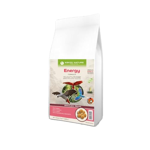 Parrot Essentials Askio Nature Afrikanische Grau- und Ara-Papageienfutter spezifisch – Energie von Askio Nature – 1 kg von Parrot Essentials