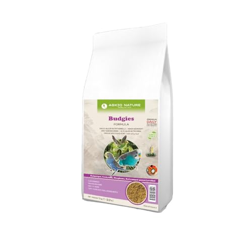 Parrot Essentials Askio Nature Papageienfutter für Wellensittiche, Nymphensittiche, Nymphensittiche, Neophema, kleine Sittiche, Papageien, Quaker und kleine Vögel, natürliche Mischung, komplettes von Parrot Essentials