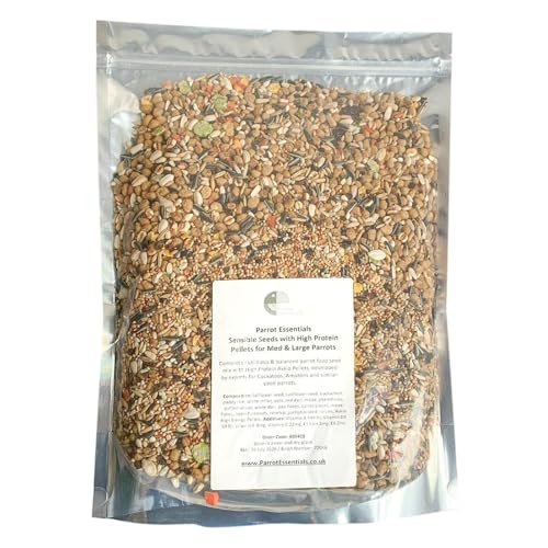 Sensible Seed Amazon & Kakadu Futter mit proteinreichen Pellets – Alleinfuttermittel für große Papageien 2 kg von Parrot Essentials