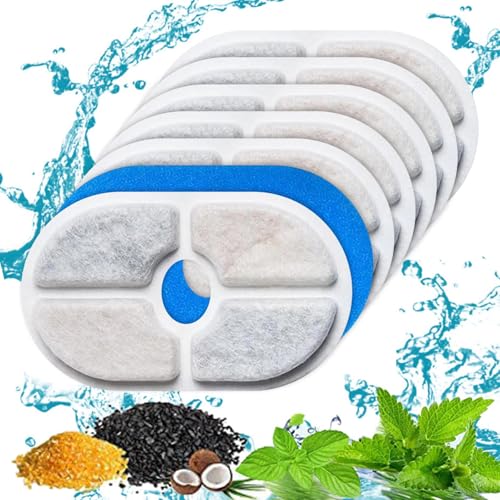 Parthan 6 Stück Ersatzfilter für Katzenbrunnen WF170/280, Hochwertige Kohlefilter für Trinkbrunnen, Katzenbrunnen Filter, Ersatzfilter Katzenbrunnen, Trinkwasserqualität Parthan 6 Stück Ersatzfilter für Katzenbrunnen WF170/280, Hochwertige Kohlefilter für Trinkbrunnen, Katzenbrunnen Filter, Ersatzfilter Katzenbrunnen, Trinkwasserqualität von Parthan
