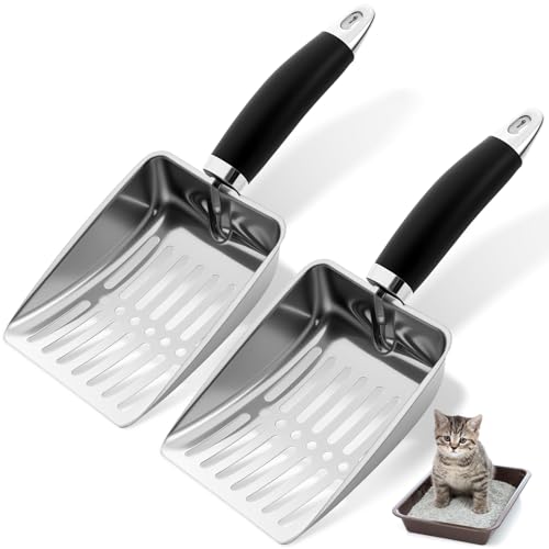Partideal 2 Stück Katzenstreuschaufel Katzenstreu Schaufel, Edelstahl Kotsieb mit Griff, Katzenstreufilter Katzenkotsieb für Haustier Katzen Hunde Partideal 2 Stück Katzenstreuschaufel Katzenstreu Schaufel, Edelstahl Kotsieb mit Griff, Katzenstreufilter Katzenkotsieb für Haustier Katzen Hunde von Partideal