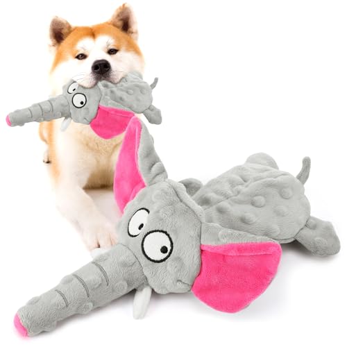 Partideal Hundespielzeug, Hund Quietschspielzeug mit Knitterpapier, Plüschtier Hund, Interaktives Plüsch Kauspielzeug für Welpen, kleine, mittlere Hunde, Grau Partideal Hundespielzeug, Hund Quietschspielzeug mit Knitterpapier, Plüschtier Hund, Interaktives Plüsch Kauspielzeug für Welpen, kleine, mittlere Hunde, Grau von Partideal
