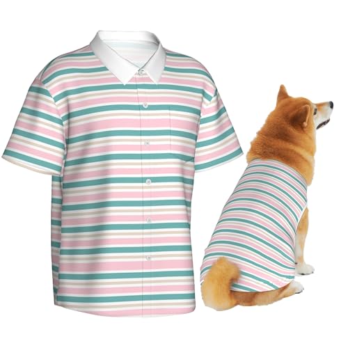 Hawaii-Hunde-Shirt, Hundebesitzer, passende Kleidung, Haustier-Sommer-T-Shirts, Blumenmuster, atmungsaktiv, coole Kleidung, Hawaii-Hemden für Hundebesitzer und Haustier-Shirts, separat erhältlich von Party Hahoo
