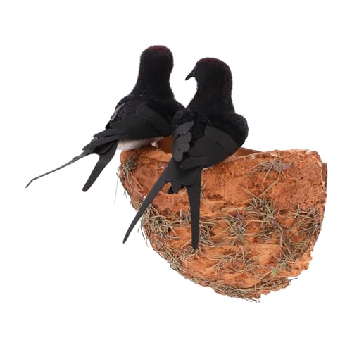 PartyKindom 1 Satz Simuliertes Schwalbennest Nest Schlucken Schwalbenschmuck Dekorativ falsches Nest gefälscht Animal Figures gartenskulptur simuliertes Schlucken Unterrichtsmodell Papierstau von PartyKindom