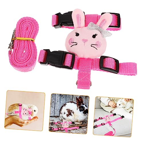 PartyKindom 1 Set Haustierleine Glocke Doppel Hundeleine Hasenleine Stall Hamster Tierflucht Haustiere Futterspender Frettchen Outdoor Leine Kaninchenleine Meerschweinchenpflege von PartyKindom