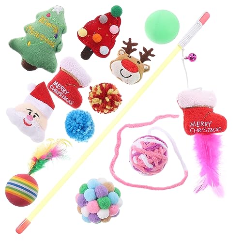 PartyKindom 1 Set Weihnachtsstrumpf Katzenspielzeug Set Katzenstab Kätzchen Katzen Teaser Stick Katzenspielzeug Katzenfederspielzeug Katzenminze Katzendekorationen PartyKindom 1 Set Weihnachtsstrumpf Katzenspielzeug Set Katzenstab Kätzchen Katzen Teaser Stick Katzenspielzeug Katzenfederspielzeug Katzenminze Katzendekorationen von PartyKindom