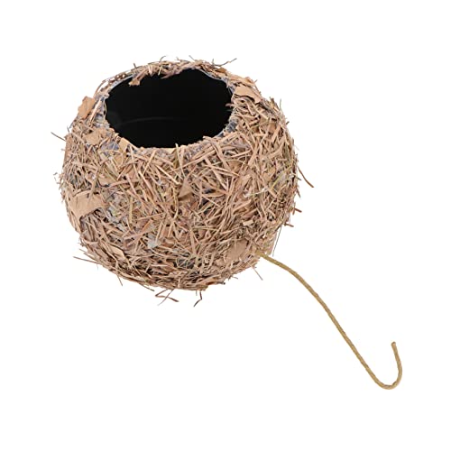 PartyKindom 1 Stück Hängendes Vogelhaus aus Geflochtenem Stroh Simulation Vogel Nest für Garten Dekoration Mikrolandschaftliche Verzierung und Atmungsaktiv für Rückzugsort PartyKindom 1 Stück Hängendes Vogelhaus aus Geflochtenem Stroh Simulation Vogel Nest für Garten Dekoration Mikrolandschaftliche Verzierung und Atmungsaktiv für Rückzugsort von PartyKindom
