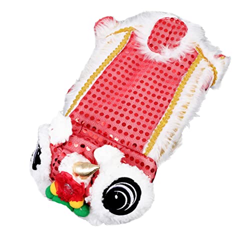 PartyKindom 1 Stück Kleidung für Haustiere tierkostüme faschingskostüme Tierkleidung Dog Costume fasnachtskostüme Hundekleidung Löwentanz neues Jahr hundekostüm Hund Neujahrskleidung Polyester von PartyKindom