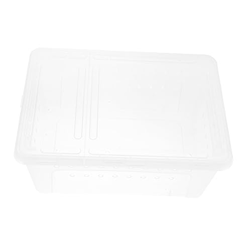 PartyKindom 1 Stück Reptilienfutterbox aus Kunststoff Transparente Zuchtbox für Reptilien und Insekten Atmungsaktiv mit Stabiler Belüftung für Gecko Spinne und Andere Haustiere PartyKindom 1 Stück Reptilienfutterbox aus Kunststoff Transparente Zuchtbox für Reptilien und Insekten Atmungsaktiv mit Stabiler Belüftung für Gecko Spinne und Andere Haustiere von PartyKindom