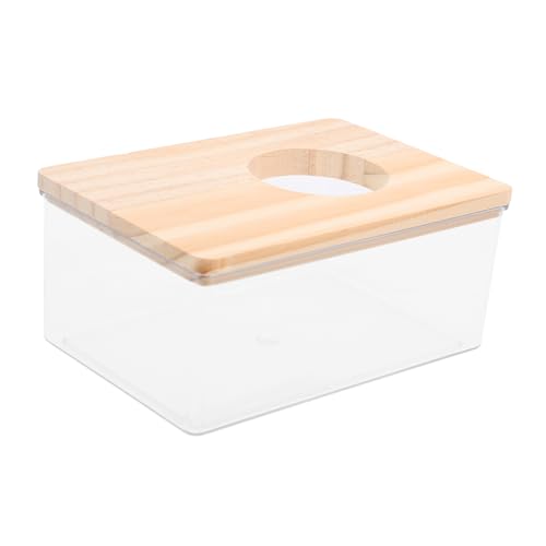 PartyKindom 1 Stück Schachtel Sandbad für Hamster Hamstersand Zobel Hamsterstaubbad Wurf Hamster Toilette Hamster klo hamsterkäfig Sandbehälter Graben Badezubehör für Hamster hölzern von PartyKindom