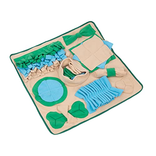PartyKindom 1 Stück Snuffle Mat für Hunde und Katzen Geometrisches Design Weiche und Atmungsaktive Futterunterlage Fördert Langsames Fressen und Geistige Stimulation für Suchspiele und von PartyKindom