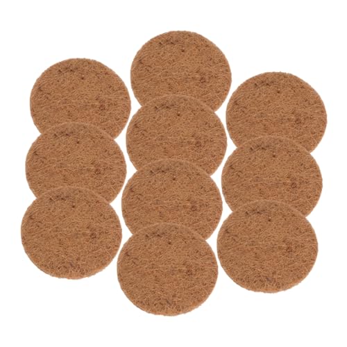 PartyKindom 10 Stück Kokospalmenmatte Vogelnestmatte Unterlage Verschachtelung Papageienzuchtmatte Atmungsaktiv Nistplätze für Tauben Runde Blumentopfmatte Nistpolster Kokospalmenseide von PartyKindom