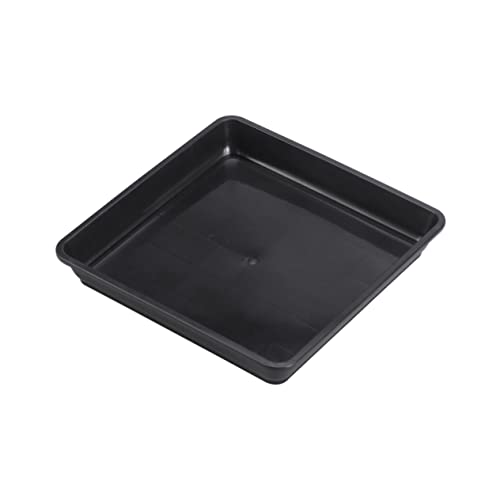 PartyKindom 10 Stück Plastik -Chassis Behälter Basen Für Pflanzentöpfe Quadrat Anlage Schwarzwassertablett Quadrat Pflanzkisten Rechteckig Tabletts Pflanzschalen Garten Tablett Black von PartyKindom