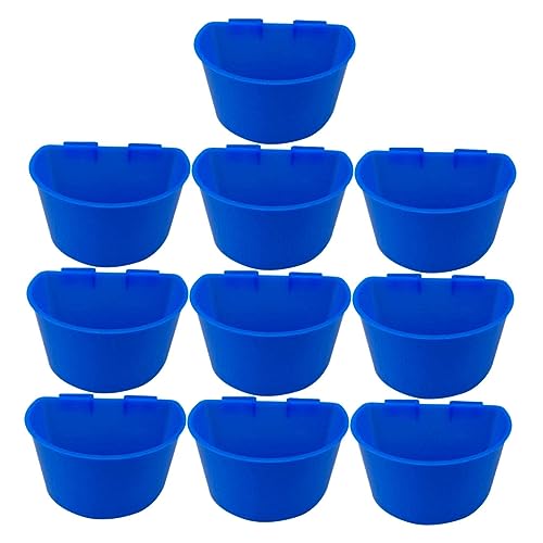 PartyKindom 10 Stück Teiliges Dicke Kunststoff Vogelfutterschalen Hängend Futter Wasserschalen für Tauben und Kleine Vögel Leicht Langlebig Einfach zu Reinigen für Käfig Freilandhaltung von PartyKindom