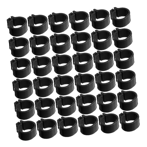 PartyKindom 100 Stück Fleisch Taube Fußkettchen Zappelringe Zehenringe Für Frauen Geflügelbeinmarken Bänder Für Vogelfußringe Knöchelringe Silberring Hühnermarker Vogelring Band Black Plastik von PartyKindom