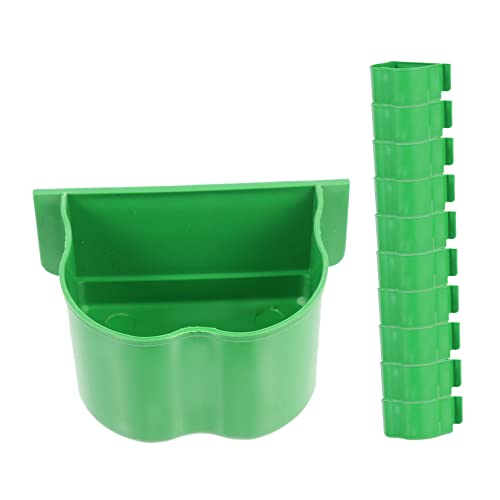 PartyKindom 15 Stück Futterbox Für Papageien Klares Fenster Vogelhäuschen Käfig Hirse Elster Vogelfutterstation Vogelfütterer Taube Vogelfutterbecher Finkenfutter Vogel Fütterer Green Plastik von PartyKindom