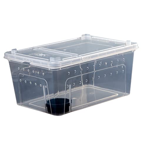 PartyKindom 1Satz Reptilien Fütterungsbox Teilig Hochtransparente Terrarium Habitat für Eidechsen Schlangen und Andere Reptilien Atmungsaktiv für Futter und Spielplatz von PartyKindom