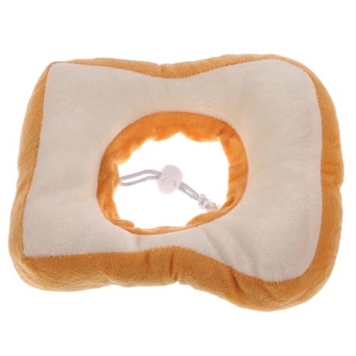 PartyKindom 1Stück Dekorativer Katzenkragen Toast Design Biss Haustierkragen Komfortabel für Postoperative Erholung von Katzen Schutz Lecken von PartyKindom