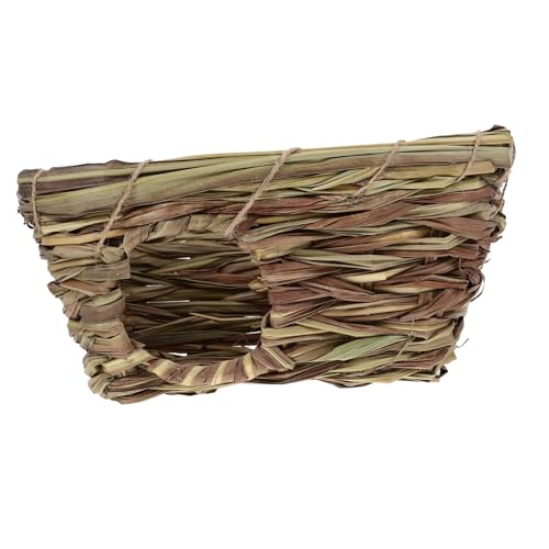 PartyKindom 1Stück Kaninchenhaus Aus Handgewebtem Gras Gemütliche Hütte Für Meerschweinchen Hamster Und Andere Kleintiere Zufällige Als Schlafplatz Und Rückzugsmöglichkeit von PartyKindom
