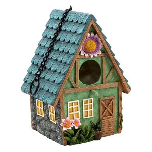PartyKindom Hängendes Vogelhaus Resin Kreative Vogelunterkunft Für Garten Robuste Und Langlebige Deko Für Kleine Vögel Naturverbundener Stil Für Vögel Im Freien von PartyKindom
