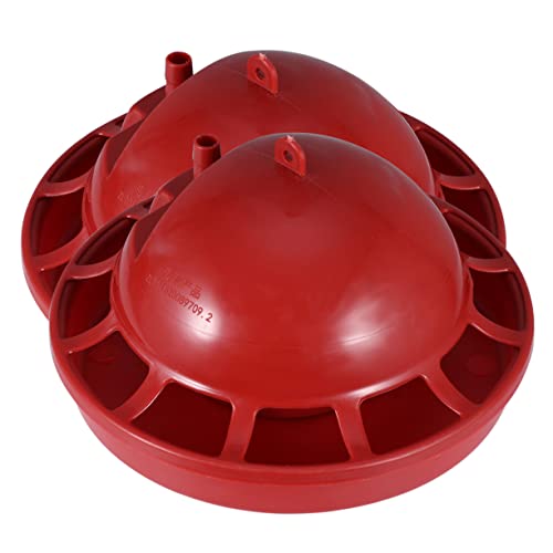 PartyKindom 2 STÜCK Küken Trinkwasserautomat Automatischer Wasserspender für Geflügel für Küken Kleine Vögel und Haustiere Langlebiges Material Rote Farbe von PartyKindom