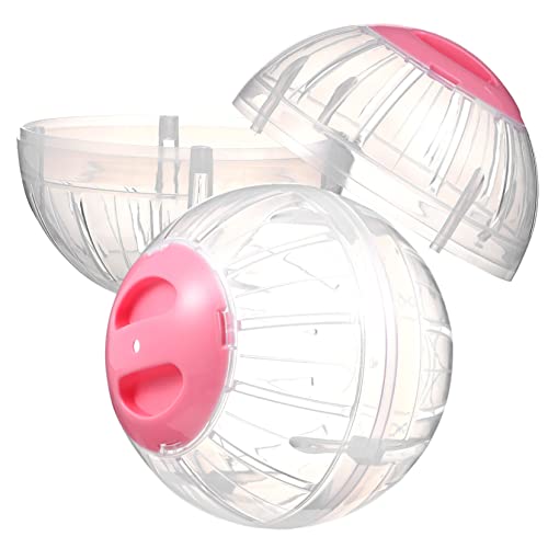 PartyKindom 2 Stück Hamster Sportball Hamsterspielzeug Aktivität Hundespielzeug Welpe Zwerghamsterball Tiere Hamster hamsterzubehör Hamster-Laufball Zwerghamster läuft Ball Plastik von PartyKindom