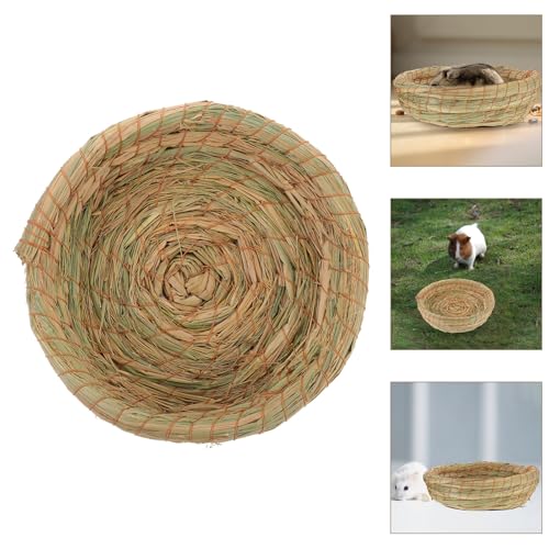 PartyKindom 2 Stück Handgewebtes Hamsternest aus Natürlichem Gras Wärmende Schlafunterlage für Kleintiere Sicherer Rückzugsort für Hamster Mäuse Meerschweinchen und Vögel Schützt Käfig und PartyKindom 2 Stück Handgewebtes Hamsternest aus Natürlichem Gras Wärmende Schlafunterlage für Kleintiere Sicherer Rückzugsort für Hamster Mäuse Meerschweinchen und Vögel Schützt Käfig und von PartyKindom