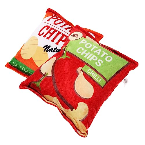 PartyKindom 2 Stück Haustier aus Plüsch Interaktives Quietscher Kauspielzeug Kartoffelchips Form für Welpen Stressabbauend und Zahnreinigend Maschinenwaschbar Orange Rot PartyKindom 2 Stück Haustier aus Plüsch Interaktives Quietscher Kauspielzeug Kartoffelchips Form für Welpen Stressabbauend und Zahnreinigend Maschinenwaschbar Orange Rot von PartyKindom
