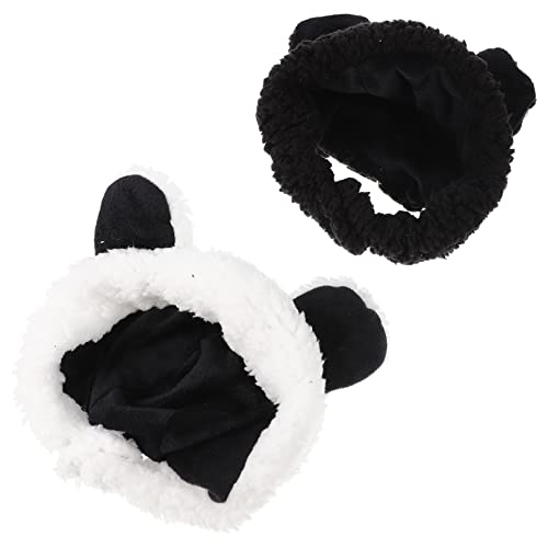 PartyKindom 2 Stück Haustier dekorative Hüte tiermütze Katzen Hut Haustiermode Tierhut rosa hundemütze Katzenkostüm für Katzen warme Mütze für Katze Kopfbedeckung für Haustiere Baumwolle Black von PartyKindom
