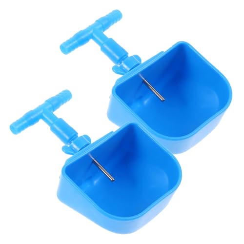 PartyKindom 2 Stück Kaninchen-wasserbrunnen Heu Wasserspender Für Hunde Automatisch Wasserflaschen Isoliert Hydro Deckel Wasserspender Für Katzen Meerschweinchen Futterspender Plastik Blue von PartyKindom