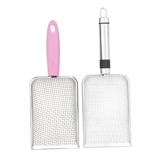 PartyKindom 2 Stück Katzentoilettenschaufel mit Grobem Sieb Langlebige Streuschaufel mit Tiefem Löffel und Ergonomischem Griff für Schnelle von Katzenstreu und Kleinem Haustiermüll von PartyKindom