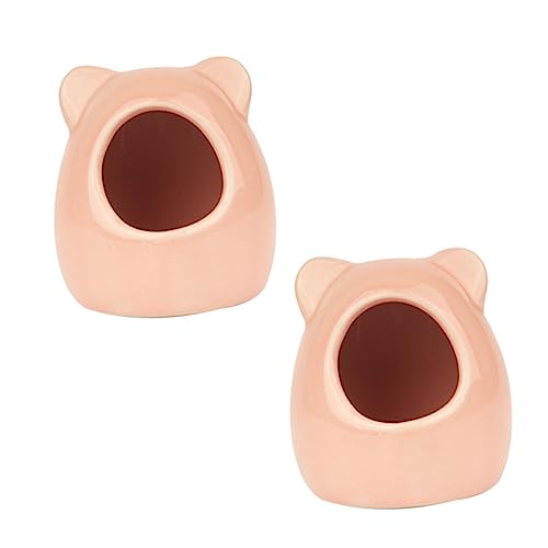 PartyKindom 2 Stück Keramik Hamster Nest Komfortables Kühlendes Kleintierhaus aus Premium Keramik Sicher und Einfach zu Reinigen Für Hamster Chinchillas und Kleine Haustiere Stilvolles Design von PartyKindom