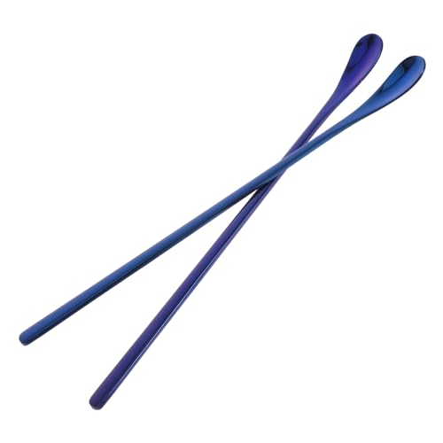 PartyKindom 2 Stück Kleiner Futterlöffel Für Tiere Schlange Eidechsenfutter Bärtiger Drache Schildkrötenfutter Wasser Reptil Essen Gecko Winzig Scoop Fütterung Rostfreier Stahl Blue von PartyKindom