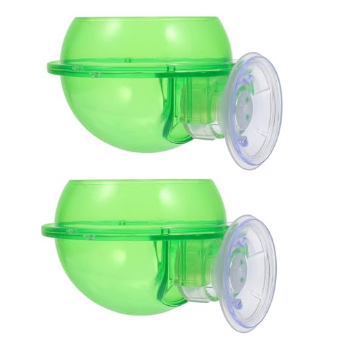 PartyKindom 2 Stück Reptilien Futternapf mit Saugnapf Stabile Futterschale aus Robustem Material Glatte Oberfläche Auslaufsicher für Geckos Eidechsen Amphibien und Schildkröten von PartyKindom