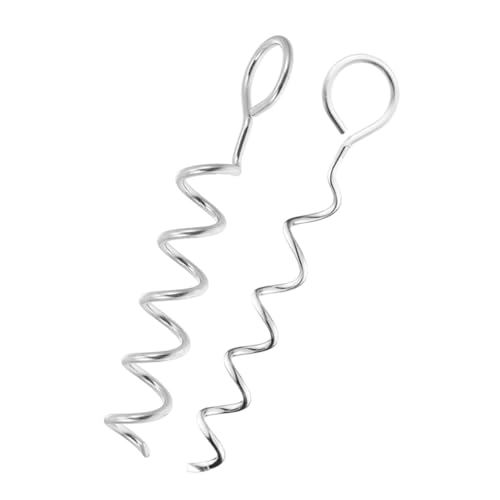 PartyKindom 2 Stück Schwere Spiral Bodenanker für Hundeleine Stabiler Outdoor Hundepfahl mit Handgriff Wetterfester Erdanker für Camping Garten Zeltbefestigung und Sichere Hundeabsicherung von PartyKindom