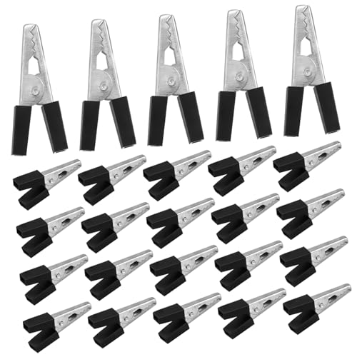 PartyKindom 20 Stück Sicherheitsclip Käfig Karabinerhaken Vogelkäfig Türschloss Clips Vogelkäfige für Sittiche Vogelzubehör Papagei Tierkäfig-Clip Haustier Vogelkäfig Türclip Eisen Schwarz von PartyKindom