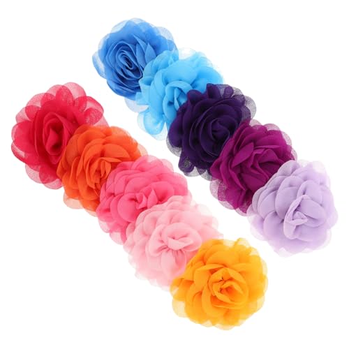 PartyKindom 20 Stück Teiliges Pet Collar Flowers aus Farbechtem Chiffon Weiche Leichte Blumen mit Elegantem Blumendesign und Einfacher Befestigung Geeignet für Katzen und Hunde von PartyKindom