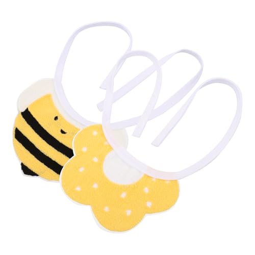 PartyKindom 2Stücke Gestrickte Hundeschals Süße Haustier Bienen Stil für Tägliche Hautfreundlich von PartyKindom