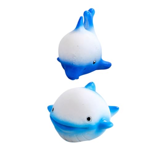 PartyKindom 2stücke Meerestiere Aus Kunstharz Kleine Delfin Und Wal-statuen Ocean-Tiere Mikro-Aquarium-Ornamente Natur-Design Für Fischbecken von PartyKindom
