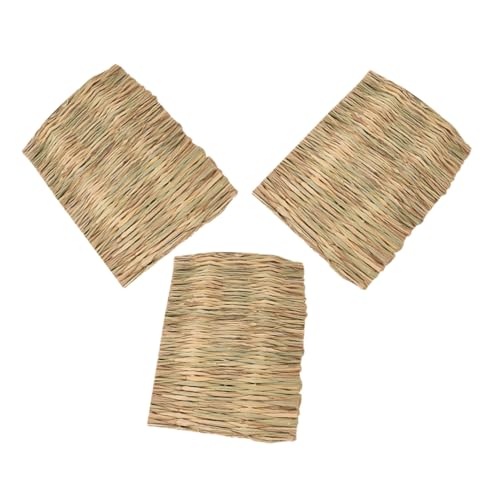 PartyKindom 3 Stück Kleine Handgewebte Grasmatten für Kleintiere Natürliches Kauspielzeug und Nestmatte für Hamster Meerschweinchen und Kaninchen Langlebig Leicht und Fördert Zahngesundheit PartyKindom 3 Stück Kleine Handgewebte Grasmatten für Kleintiere Natürliches Kauspielzeug und Nestmatte für Hamster Meerschweinchen und Kaninchen Langlebig Leicht und Fördert Zahngesundheit von PartyKindom