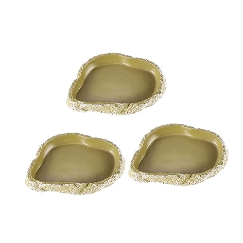 PartyKindom 3 Stück Schildkröten Wasserschalen Futterschalen aus Resin für Reptilien für Terrarien Zubehör für Bartagamen und Andere Haustiere PartyKindom 3 Stück Schildkröten Wasserschalen Futterschalen aus Resin für Reptilien für Terrarien Zubehör für Bartagamen und Andere Haustiere von PartyKindom