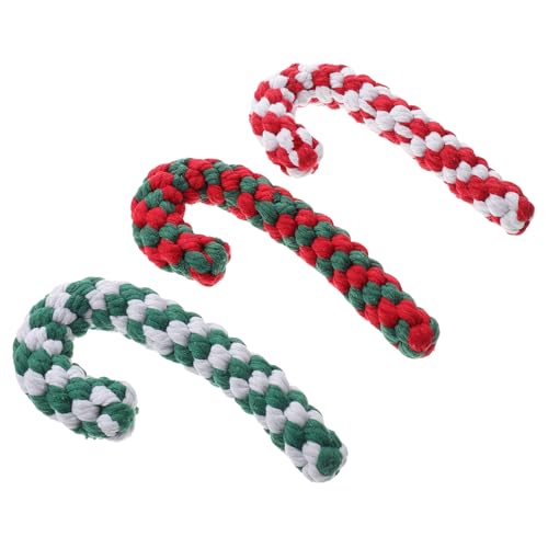 PartyKindom 3 Stück Teiliges Hundespielzeug aus Baumwollseil Kauspielzeug für Hunde und Katzen Molarfreundlich Robustes Beißspielzeug Praktische Zahnpflege Geeignet für Welpen und Erwachsene von PartyKindom