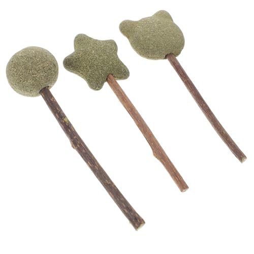 PartyKindom 3 Stück Teiliges Katzenminze Kauspielzeug Essbare Katzensnacks Lollipopförmige Kauspielzeuge für Kätzchen Natürliche Zahnpflege Interaktives Katzenspielzeug für Wohnungskatzen PartyKindom 3 Stück Teiliges Katzenminze Kauspielzeug Essbare Katzensnacks Lollipopförmige Kauspielzeuge für Kätzchen Natürliche Zahnpflege Interaktives Katzenspielzeug für Wohnungskatzen von PartyKindom