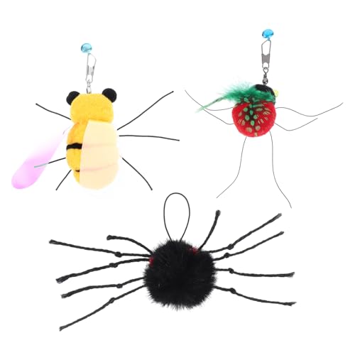 PartyKindom 3 Stück Teiliges Katzenspielzeug Ersatzkopf Weiche Plüsch Insekten Teaser Nachfüllungen Interaktive Katzenangel Aufsätze Fördert Agilität und Bewegung für Indoor Katzen PartyKindom 3 Stück Teiliges Katzenspielzeug Ersatzkopf Weiche Plüsch Insekten Teaser Nachfüllungen Interaktive Katzenangel Aufsätze Fördert Agilität und Bewegung für Indoor Katzen von PartyKindom