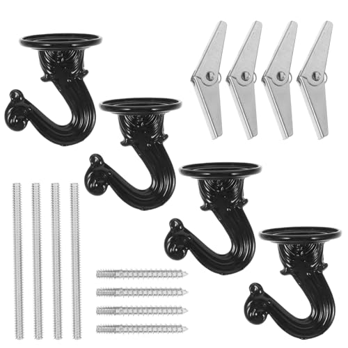 PartyKindom 4 Sätze Fach Faltbare Pflanzenaufhänger für Wand und Decke Robuster Metallhaken für Hängende Pflanzen Blumenampeln und Vogelhäuschen Schwarz Zubehör PartyKindom 4 Sätze Fach Faltbare Pflanzenaufhänger für Wand und Decke Robuster Metallhaken für Hängende Pflanzen Blumenampeln und Vogelhäuschen Schwarz Zubehör von PartyKindom