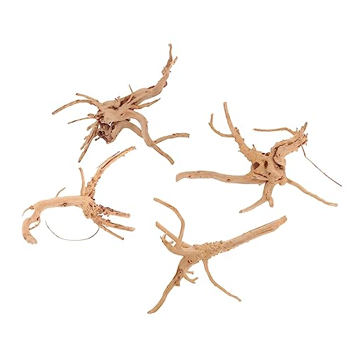 PartyKindom 4 Stück Dekorative Holzstücke für Aquarien Teiliges aus Natürlichem Holz für Fischbehälter Miniatur Landschaften und Bastelprojekte Geruchsneutral und Sicher für Fische PartyKindom 4 Stück Dekorative Holzstücke für Aquarien Teiliges aus Natürlichem Holz für Fischbehälter Miniatur Landschaften und Bastelprojekte Geruchsneutral und Sicher für Fische von PartyKindom