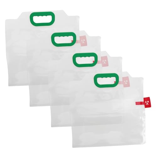 PartyKindom 4 Stück Fischtransporttasche Wiederverwendbare Transparente mit Sauerstoffsystem für Lebende Fische Tragbar mit Tragegriff für Sicheren Transport von Fischbrut von PartyKindom